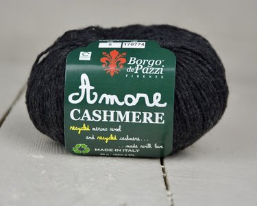 Borgo de pazzi Amore Cashmere Antraciet grijs / zwart 05