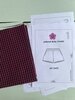 COTTON SEERSUCKER navy/bordeaux geruit - seersucker