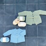 Breipatroon Renee, groene cardigan NL