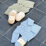 Breipatroon Lisa, blauwe cardigan NL