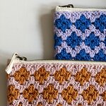 Haakpakket mini bloem maat L (lila/blauw)