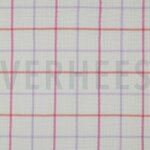 Double gauze ruiten roos- double gauze