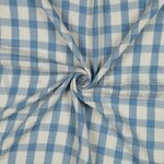 double gauze vichy licht blauw - double gauze