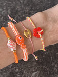 DIY pakket 4 armbandjes in oranje