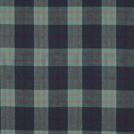 groen geruit -linnen/viscose