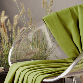 gabardine matcha leaf  - katoen