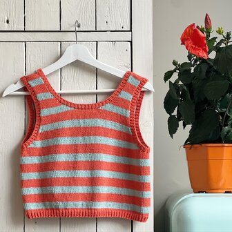 Breipakket Lola in oranje en licht blauw