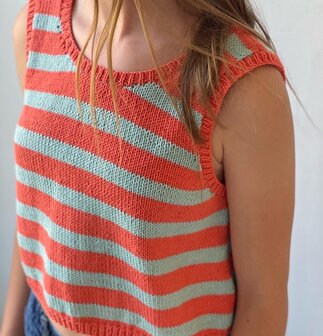 Breipakket Lola in oranje en licht blauw