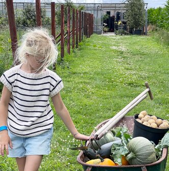 Breipatroontje Sophia marini&egrave;re met streepjes