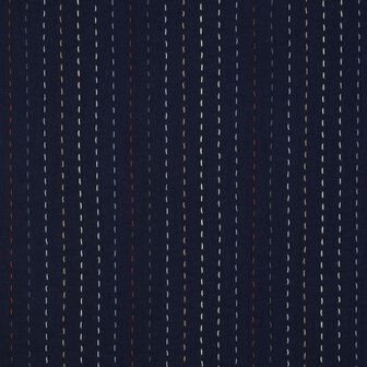 geborduurde double gauze blauw  - double gauze