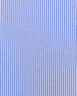 blauw/wit streepjes - seersucker