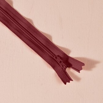 zichtbaar rits 20 cm amarante