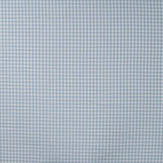 Cotton Seersucker Check blauw - seersucker