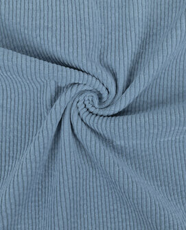 blauw - brede ribfluweel 