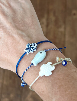 Werkwijze kralen blauw