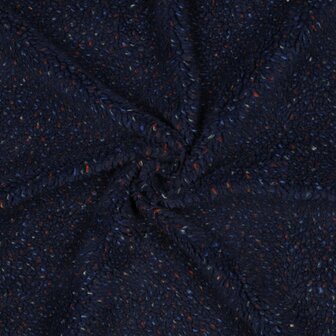 TEDDY tweed donker blauw