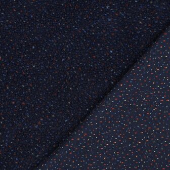 TEDDY tweed donker blauw