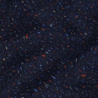 TEDDY tweed donker blauw
