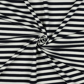 strepen navy - french terry