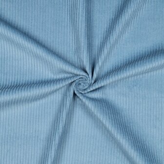 blauw - Ribfluweel 