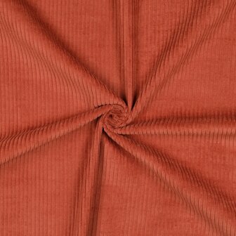 terracotta- Ribfluweel 
