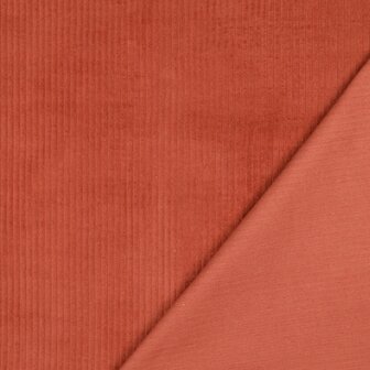 terracotta- Ribfluweel 