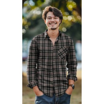navy ruiten - Flannel