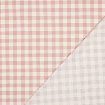 licht roos ruiten - Flannel