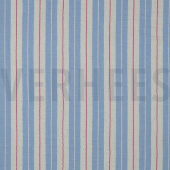 Double gauze blauwe strepen- double gauze
