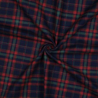 Navy/rood ruiten - Flannel
