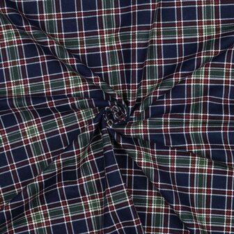 Navy/groen ruiten - Flannel