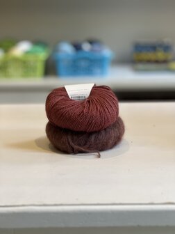 Breipakket Sophie shawl rood bruin