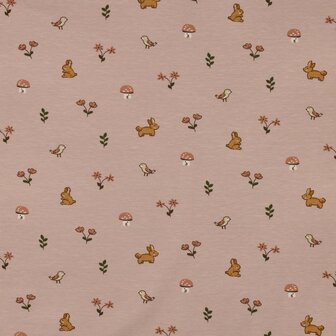 bunnies light mauve - jersey