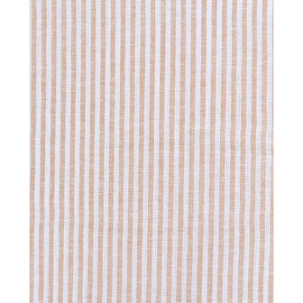 Strepen taupe - Linnen/katoen