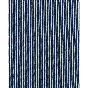 donkerblauw /wit strepen jeans