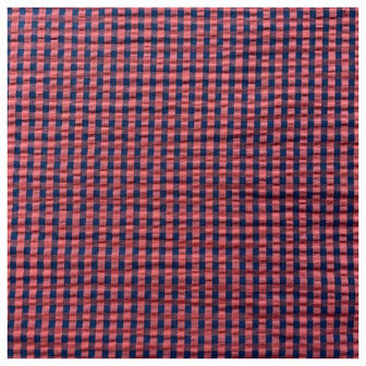 COTTON SEERSUCKER navy/bordeaux geruit - seersucker