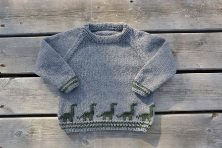 Breipatroontje dino Sweater NL