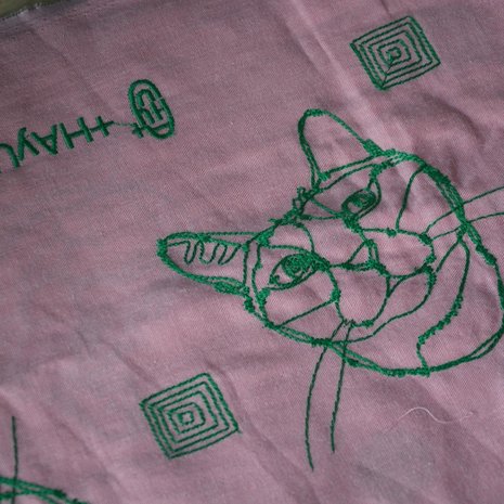 Hayu fabrics cats - katoen