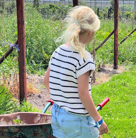 Breipatroontje Sophia marinière met streepjes