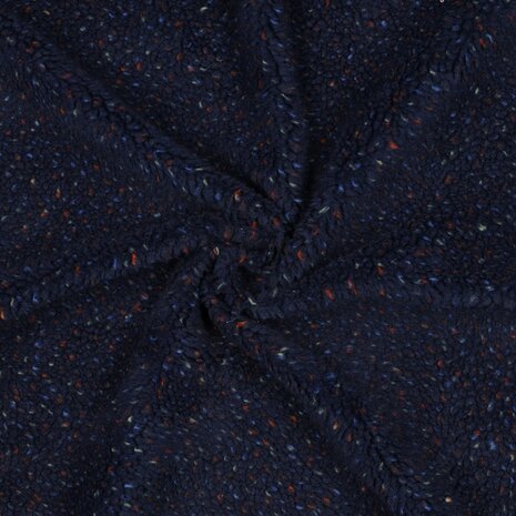 TEDDY tweed donker blauw