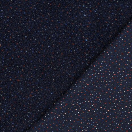 TEDDY tweed donker blauw