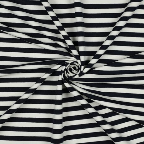 strepen navy - french terry