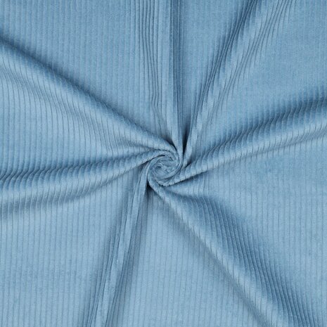 blauw - Ribfluweel 