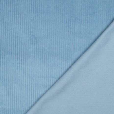 blauw - Ribfluweel 