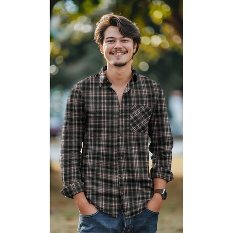 navy ruiten - Flannel