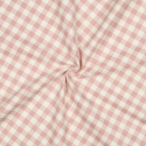 licht roos ruiten - Flannel