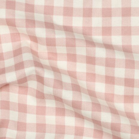 licht roos ruiten - Flannel