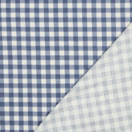 blauw ruiten - Flannel