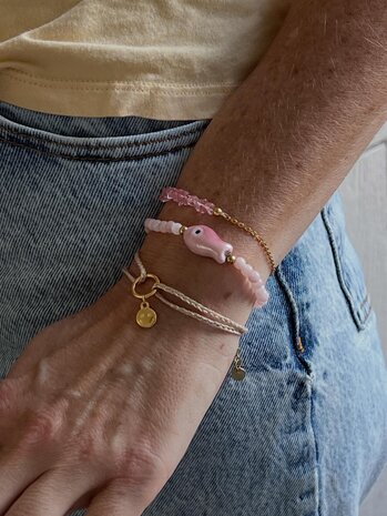 DIY pakket 3 armbandjes in natuursteenkralen