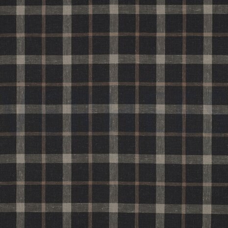 bruin geruit -linnen/viscose